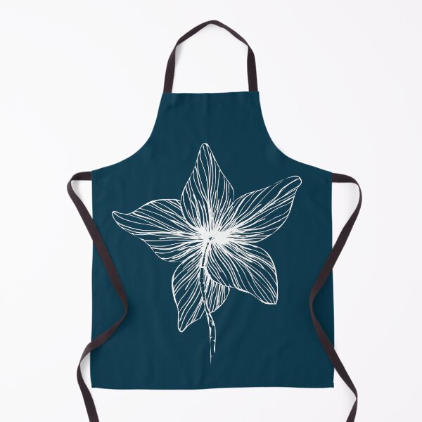 Item preview, Floral Line Drawing Minimalist aesthetic Natural Design Midnight Blue designed and sold by SWSandraWechner.