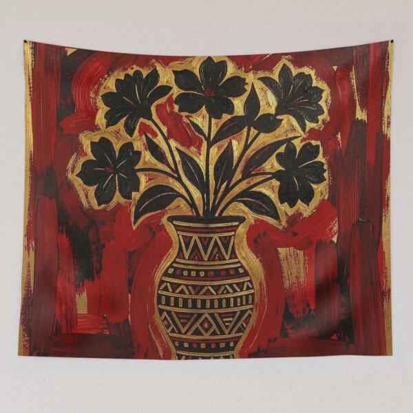 Item preview, Flowers, in Black Gold Red designed and sold by Shs-Kenya.
