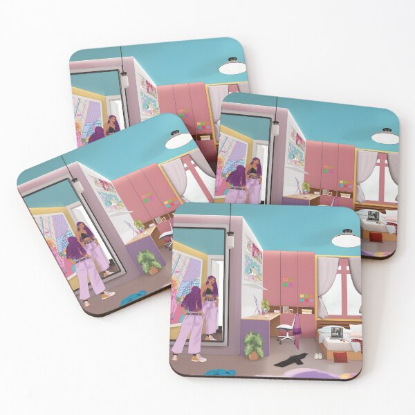 Item preview, Cozy Purple Bedroom Illustration designed and sold by DeuramaUnnie.