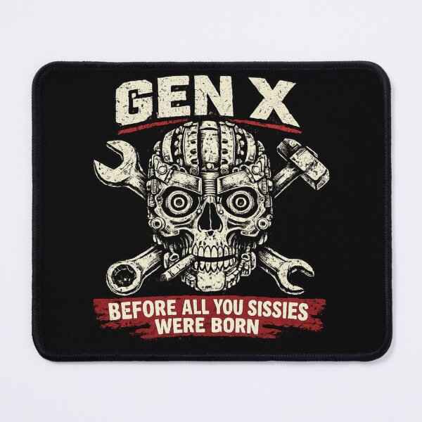 Item preview, X Generation Before All You Sissie Were Born - Gen X Iron Skull designed and sold by TomoMadeIt.