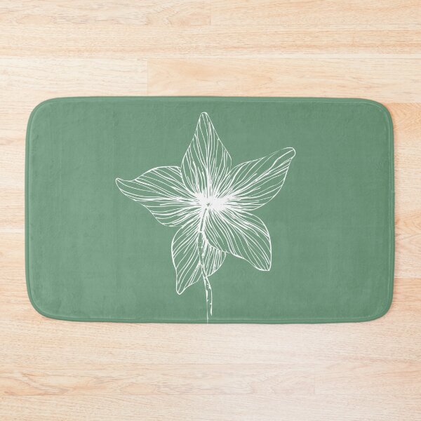 Item preview, Floral Line Drawing Minimalist aesthetic Natural Design Mint Green designed and sold by SWSandraWechner.