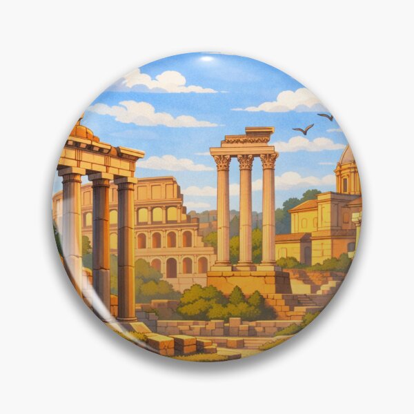 Item preview, Forum Romanum illustration - Iconic Italian Landmarks  designed and sold by MatthewHeights.