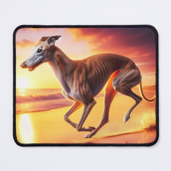 Item preview, Greyhound at Sunset – Coastal Freedom Run designed and sold by Dogandesighn.
