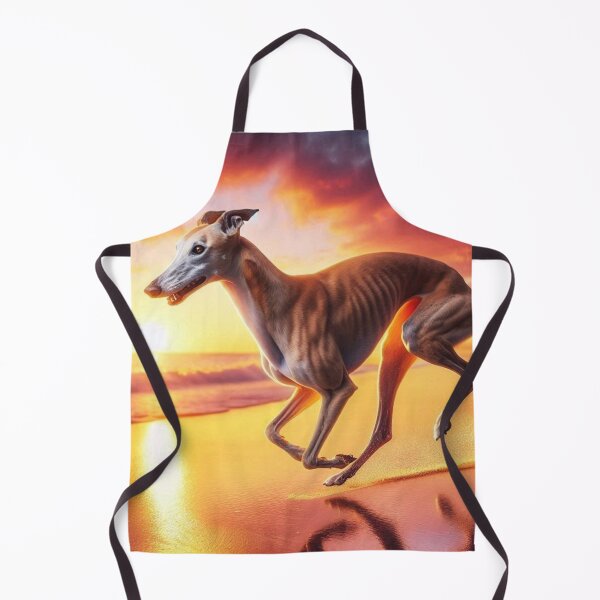 Item preview, Greyhound at Sunset – Coastal Freedom Run designed and sold by Dogandesighn.