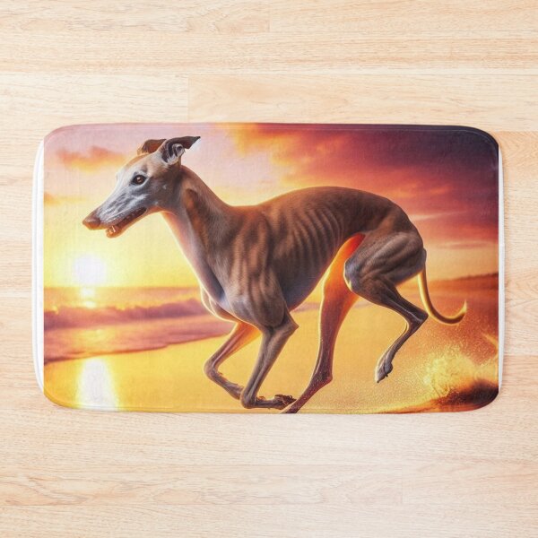 Item preview, Greyhound at Sunset – Coastal Freedom Run designed and sold by Dogandesighn.