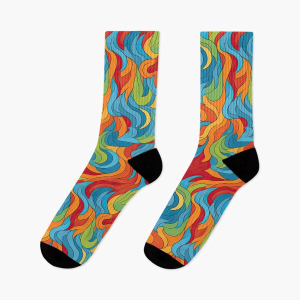 Item preview, Retro Psychedelic Wave Pattern – Colorful Abstract Flow 70s Design designed and sold by CraftedHome.