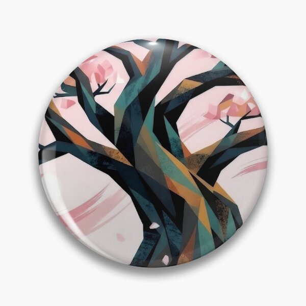 Item preview, Cherry Blossom Tree of Life Japanese Sakura Zen Landscape Geometric Art designed and sold by Meteor Destroyer.