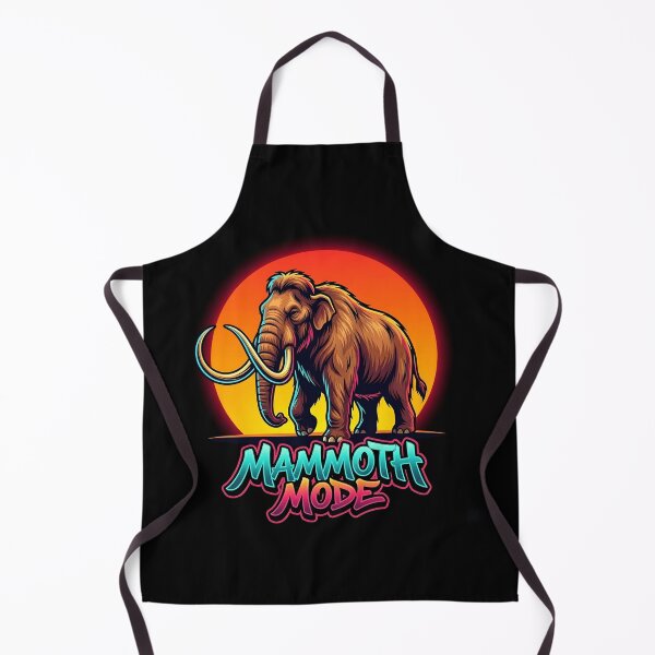 Item preview, Mammoth Mode - Neon Glow Woolly Mammoth Streetwear designed and sold by WowDezign.