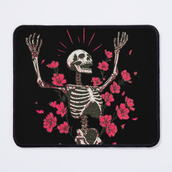 Item preview, Pink Dancing Skeleton Flowers Aesthetic Vintage Design designed and sold by Region.