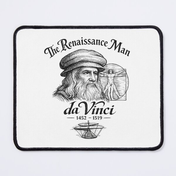 Item preview, Da Vinci The Renaissance Man Vitruvian Man Flying Machine History Leonardo Science Artist designed and sold by The Junto Shop.