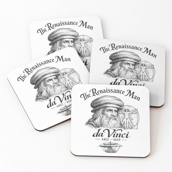 Item preview, Da Vinci The Renaissance Man Vitruvian Man Flying Machine History Leonardo Science Artist designed and sold by The Junto Shop.