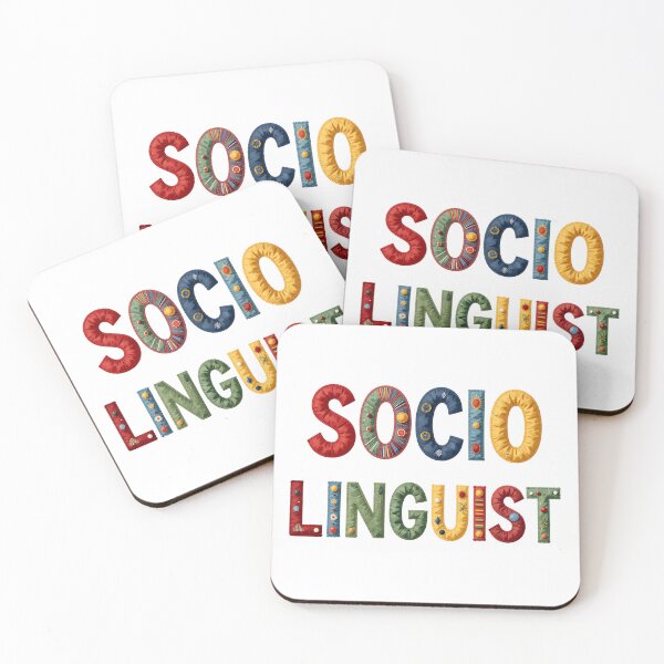 Item preview, SOCIOLINGUIST - IN COLORFUL FAUX LETTERING designed and sold by AlexOBrienArt.