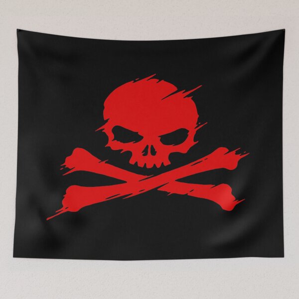 Item preview, Crimson Skull and Crossbones paint streak designed and sold by RedStormCloud.