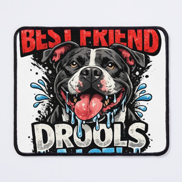 Item preview, Pit Bull My Best Friend Drools a Lot Funny Graphic Novelty designed and sold by ttuniques.