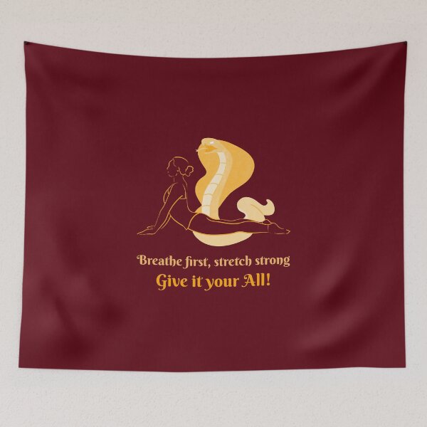 Item preview, Breathe First Stretch Strong Cobra Yoga Pose – Spirit Animal Art designed and sold by WellspringXflow.