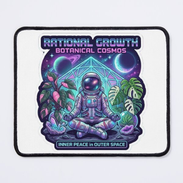 Item preview, Zen Astronaut in Rare Botanical Galaxy - Aesthetic Space Garden designed and sold by Barkashow.