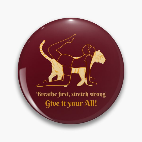 Item preview, Breathe First Stretch Strong Tiger Yoga Pose – Primal Spirit Animal Art designed and sold by WellspringXflow.