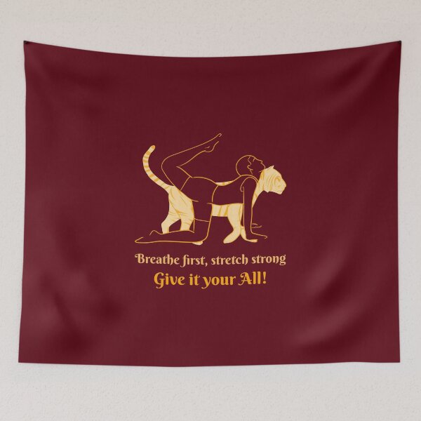 Item preview, Breathe First Stretch Strong Tiger Yoga Pose – Primal Spirit Animal Art designed and sold by WellspringXflow.