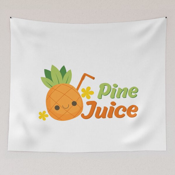 Item preview, Cute Pineapple Juice Cartoon Tropical Summer Fruit Illustration designed and sold by Radekku.