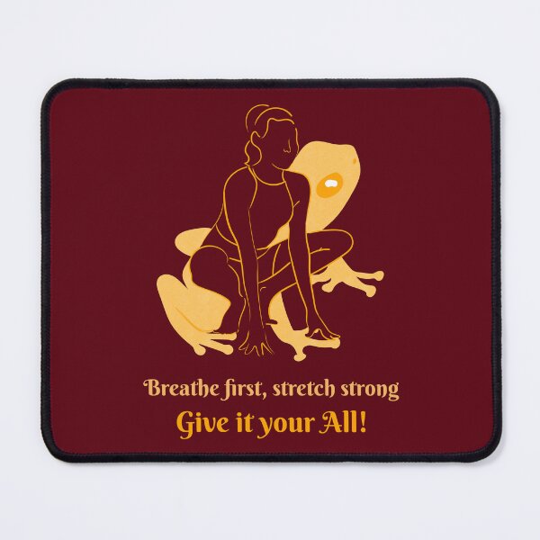 Item preview, Breathe First Stretch Strong Frog Yoga Pose – Zen Amphibian Spirit Art designed and sold by WellspringXflow.