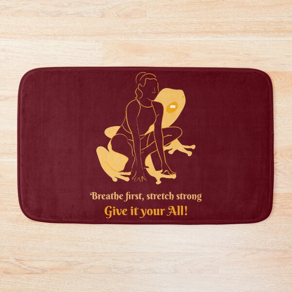 Item preview, Breathe First Stretch Strong Frog Yoga Pose – Zen Amphibian Spirit Art designed and sold by WellspringXflow.