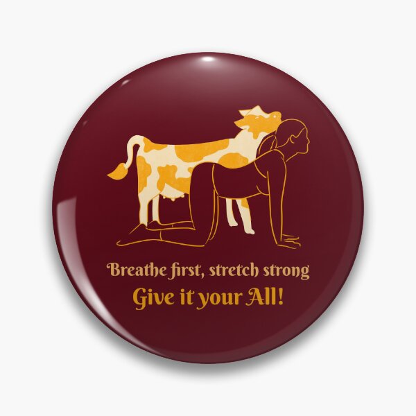 Item preview, Breathe First Stretch Strong Cow Yoga Pose – Sacred Animal Spirit Art designed and sold by WellspringXflow.