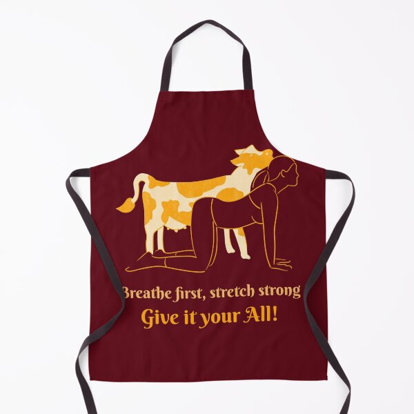 Item preview, Breathe First Stretch Strong Cow Yoga Pose – Sacred Animal Spirit Art designed and sold by WellspringXflow.