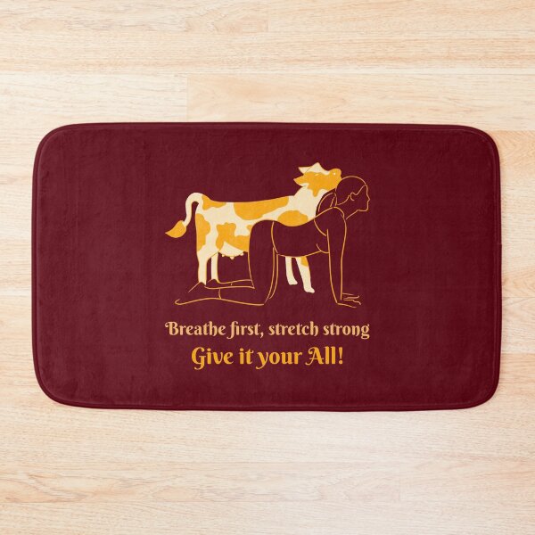 Item preview, Breathe First Stretch Strong Cow Yoga Pose – Sacred Animal Spirit Art designed and sold by WellspringXflow.