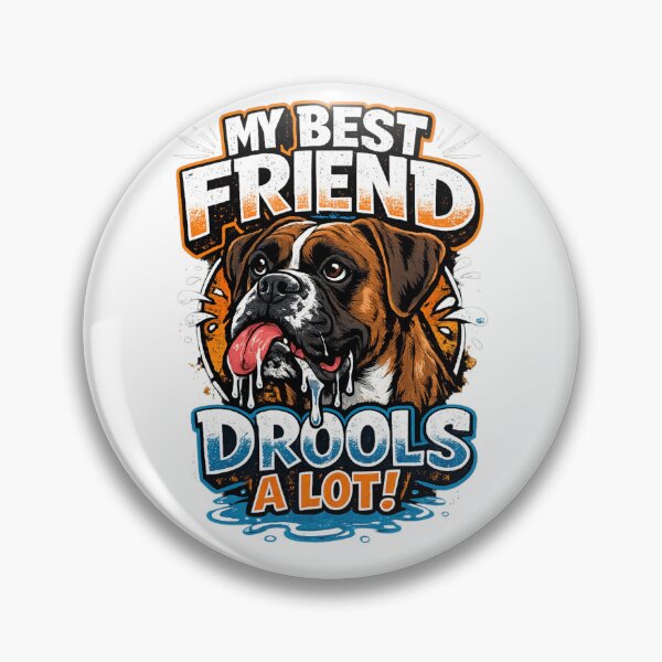 Item preview, Boxer My Best Friend Drools a Lot Funny Graphic Novelty designed and sold by ttuniques.