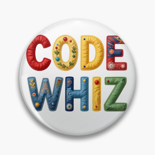 Item preview, CODE WHIZ - IN COLORFUL FAUX LETTERING designed and sold by AlexOBrienArt.