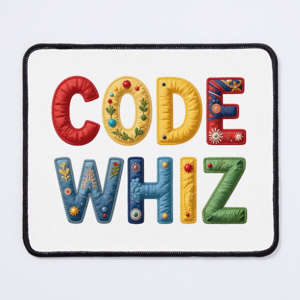 Item preview, CODE WHIZ - IN COLORFUL FAUX LETTERING designed and sold by AlexOBrienArt.