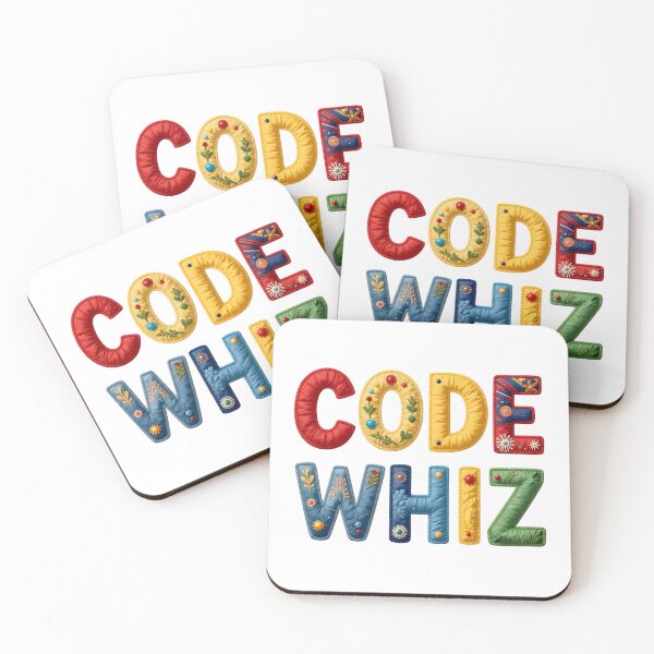 Item preview, CODE WHIZ - IN COLORFUL FAUX LETTERING designed and sold by AlexOBrienArt.