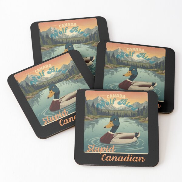 Item preview, Stupid Canadian Wolf Bird – Absurd Animal Meme sticker designed and sold by SkyTrailKin.
