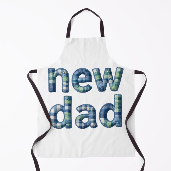 Item preview, NEW DAD - IN BLUE & GREEN FAUX LETTERING designed and sold by AlexOBrienArt.