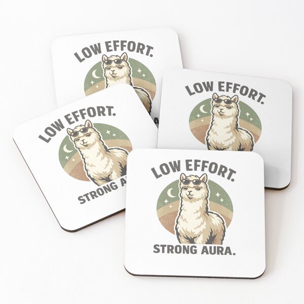 Item preview, Low Effort Strong Aura Alpaca Retro Burnout Humor designed and sold by Teenomix.