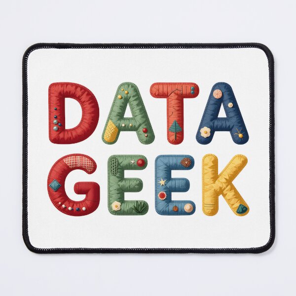 Item preview, DATA GEEK - IN COLORFUL FAUX LETTERING designed and sold by AlexOBrienArt.