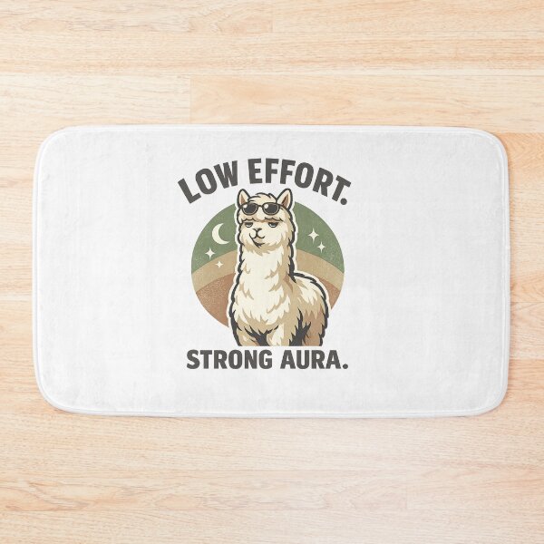 Item preview, Low Effort Strong Aura Alpaca Retro Burnout Humor designed and sold by Teenomix.