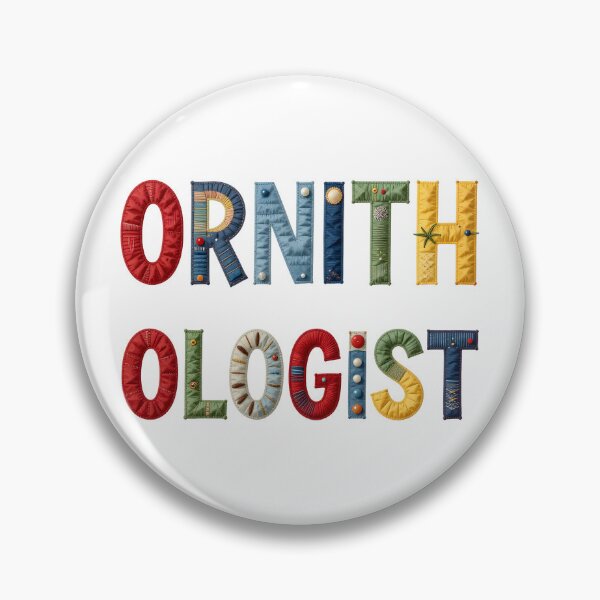 Item preview, ORNITHOLOGIST - IN COLORFUL FAUX LETTERING designed and sold by AlexOBrienArt.