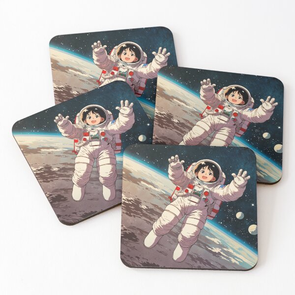 Item preview, Kawaii Anime Girl Astronaut Drifting Among Stars designed and sold by GenesisArtis.