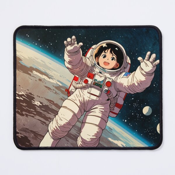 Item preview, Kawaii Anime Girl Astronaut Drifting Among Stars designed and sold by GenesisArtis.
