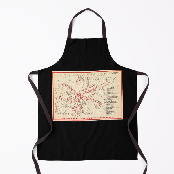 Item preview, B-24 Liberator Electrical System Vintage WW2 Diagram designed and sold by MilitaryMart.