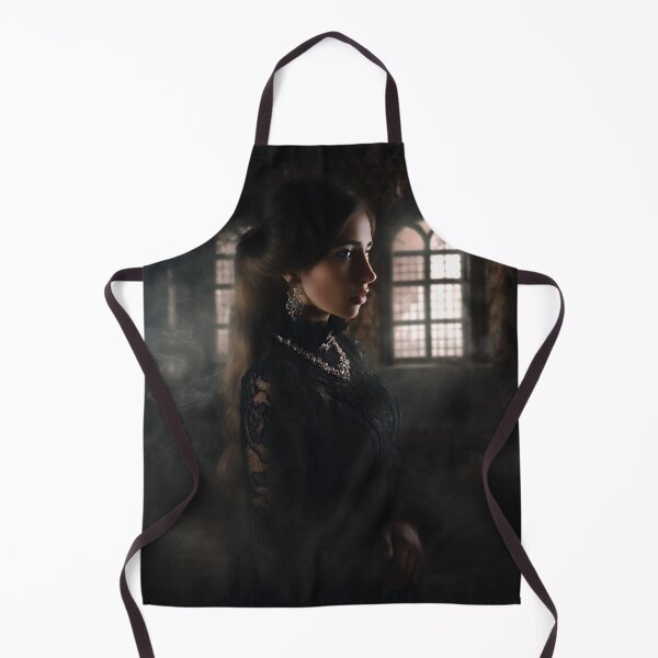 Item preview, Mysterious Gothic Woman in Black Lace - Dark Castle Portrait designed and sold by EK-World.