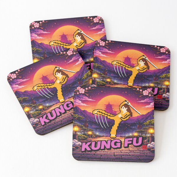 Item preview, Kill Bill 8 Bit Kung Fu Retro Tribute designed and sold by Fei Long Design Hub.