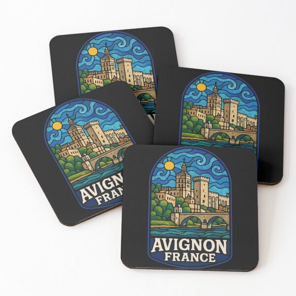 Item preview, Avignon France Stained Glass Art Travel designed and sold by TomFrontierArt.