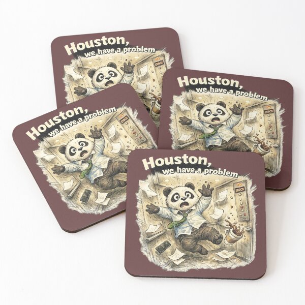 Item preview, Panda Elevator Houston We Have a Problem Sticker – Funny Office Animal Art designed and sold by Felixuss.