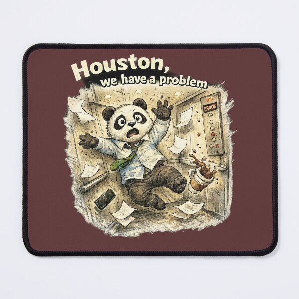 Item preview, Panda Elevator Houston We Have a Problem Sticker – Funny Office Animal Art designed and sold by Felixuss.