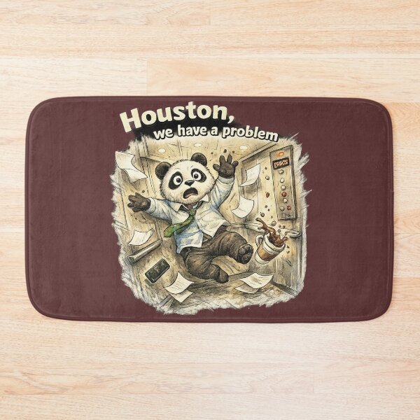 Item preview, Panda Elevator Houston We Have a Problem Sticker – Funny Office Animal Art designed and sold by Felixuss.