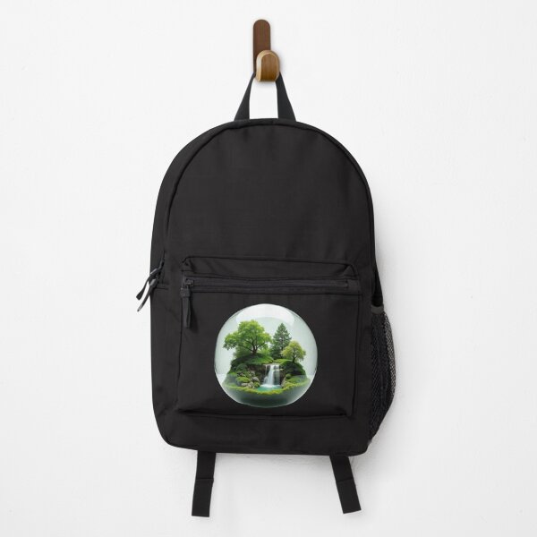 Item preview, The Floating Gaia Sphere – Crystal Terrarium with Miniature Waterfall and Mystic Forest designed and sold by GreenDreamArt.