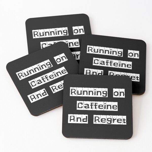 Item preview, Running on Caffeine and Regret Funny Shirt - Dark Humor Tee designed and sold by RYPEstuff.