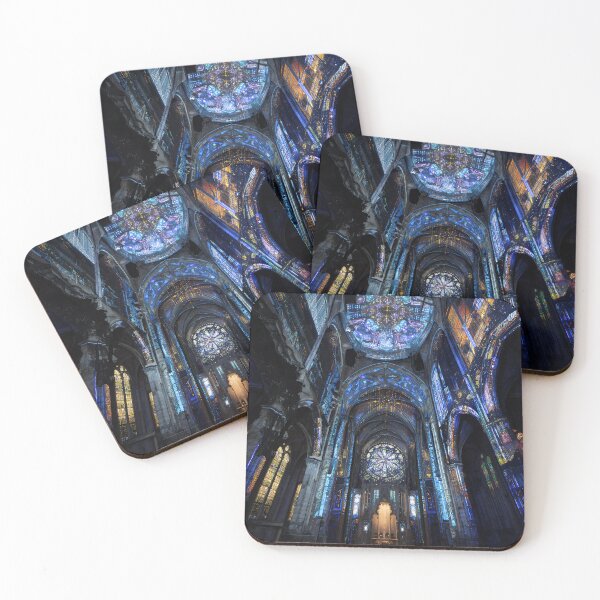 Item preview, Dramatic Ruined Gothic Cathedral with Vibrant Stained Glass Rose Window designed and sold by EK-World.